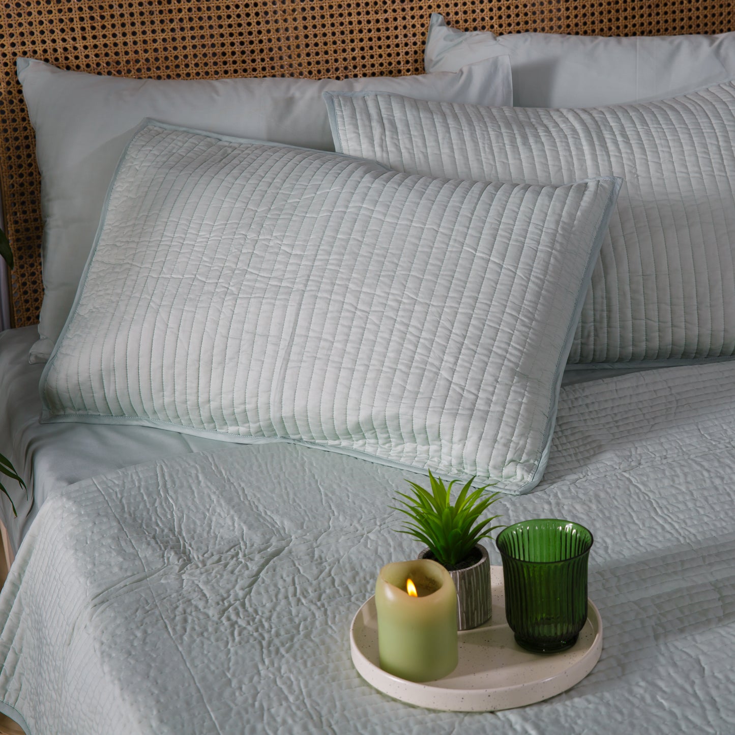 Solid Teal Green Cotton Bedsheet