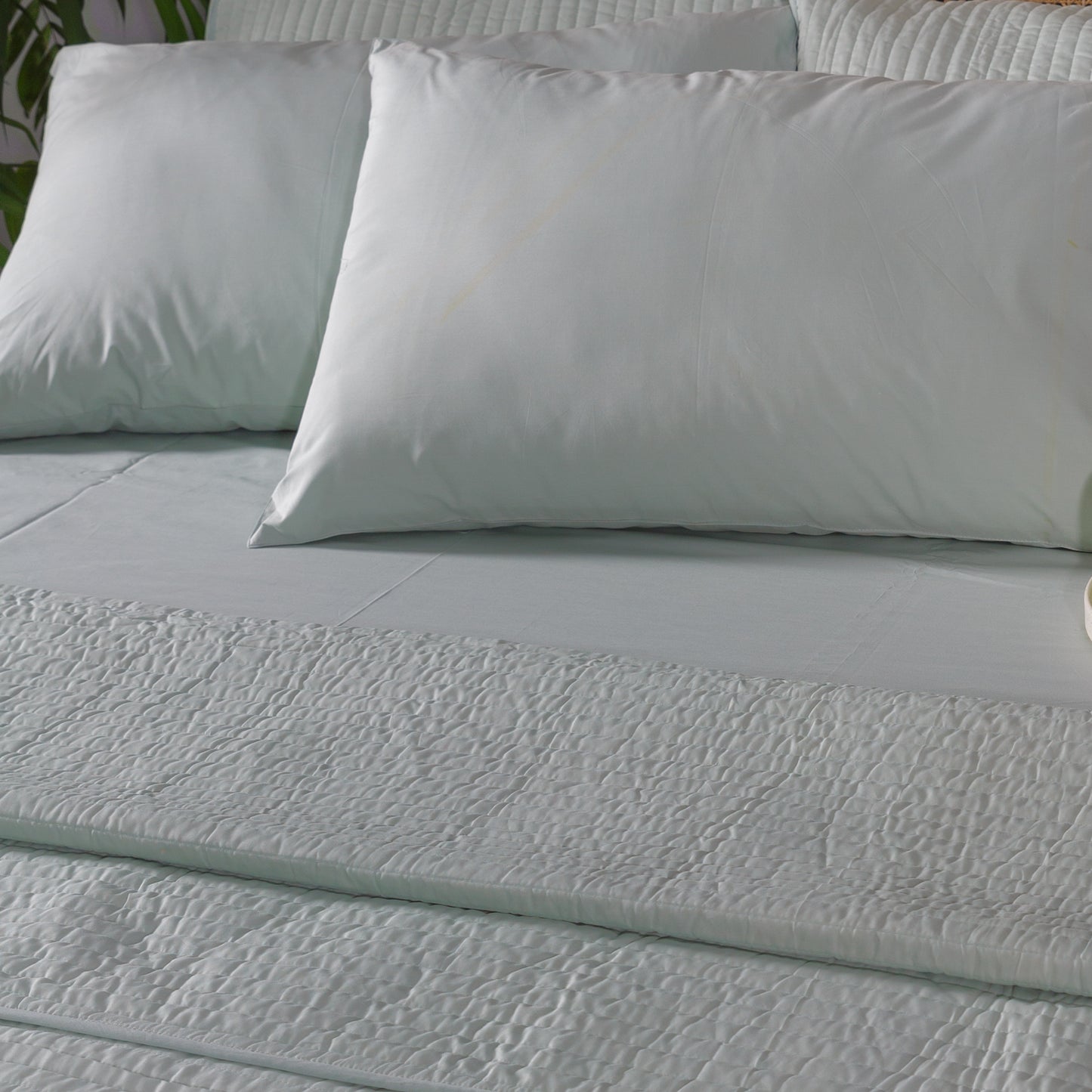 Solid Teal Green Cotton Bedsheet