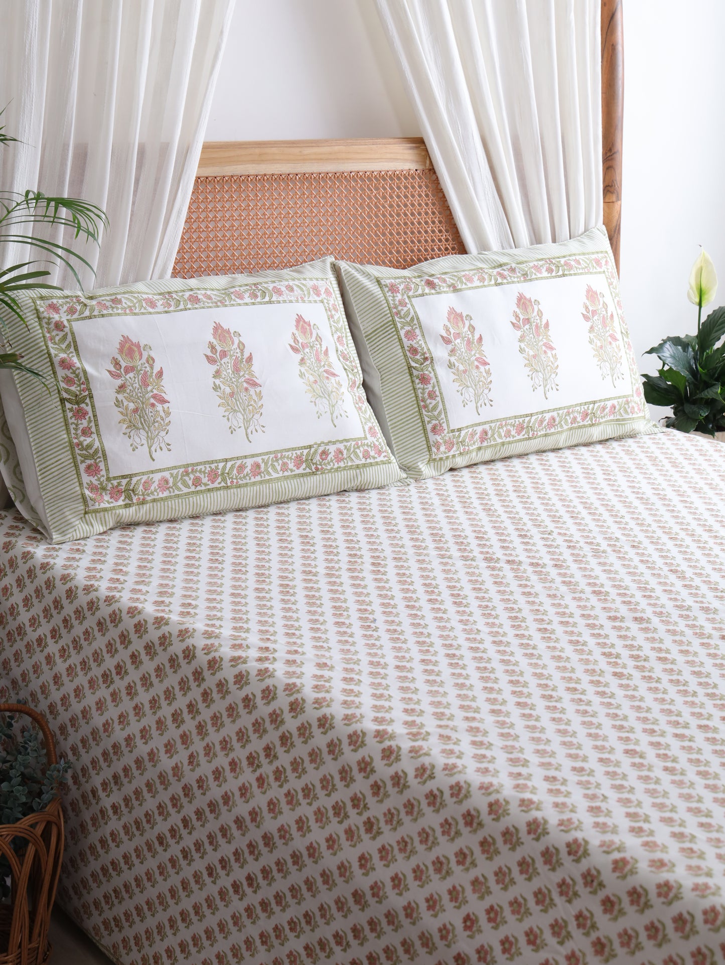 Valley of Flowers Cotton Bedsheet