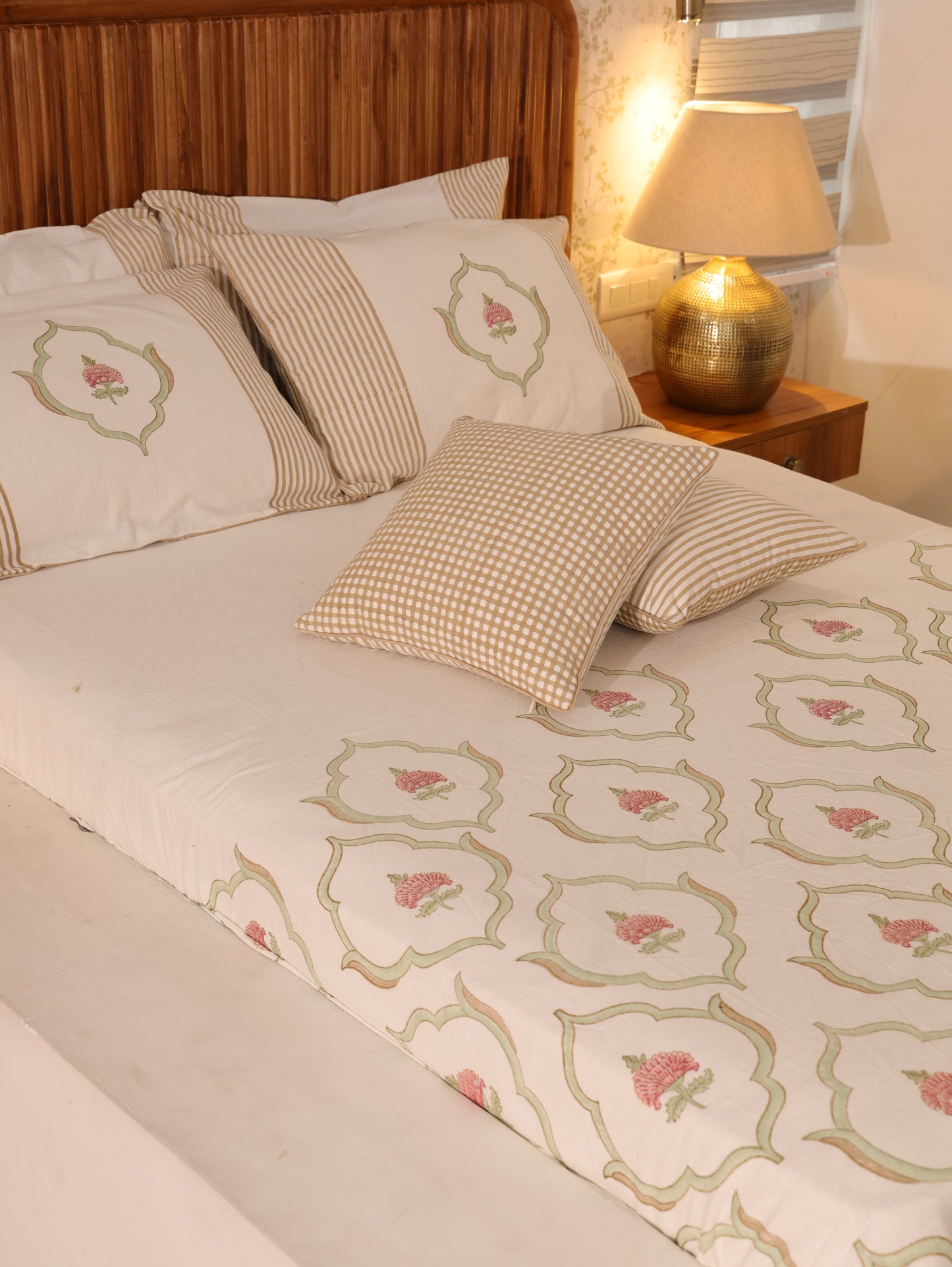 Mehrab Cotton Linen Bedcover