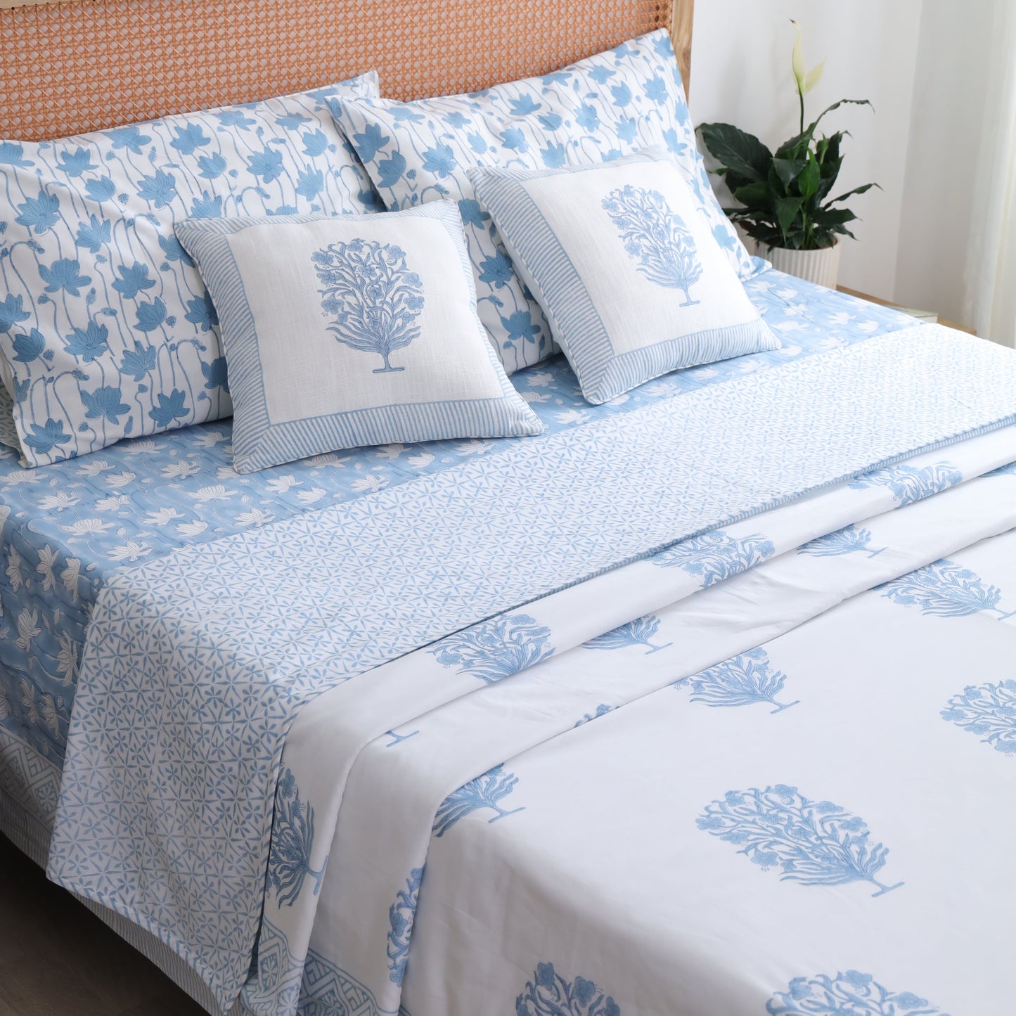 Blue Meadows Cotton Dohar