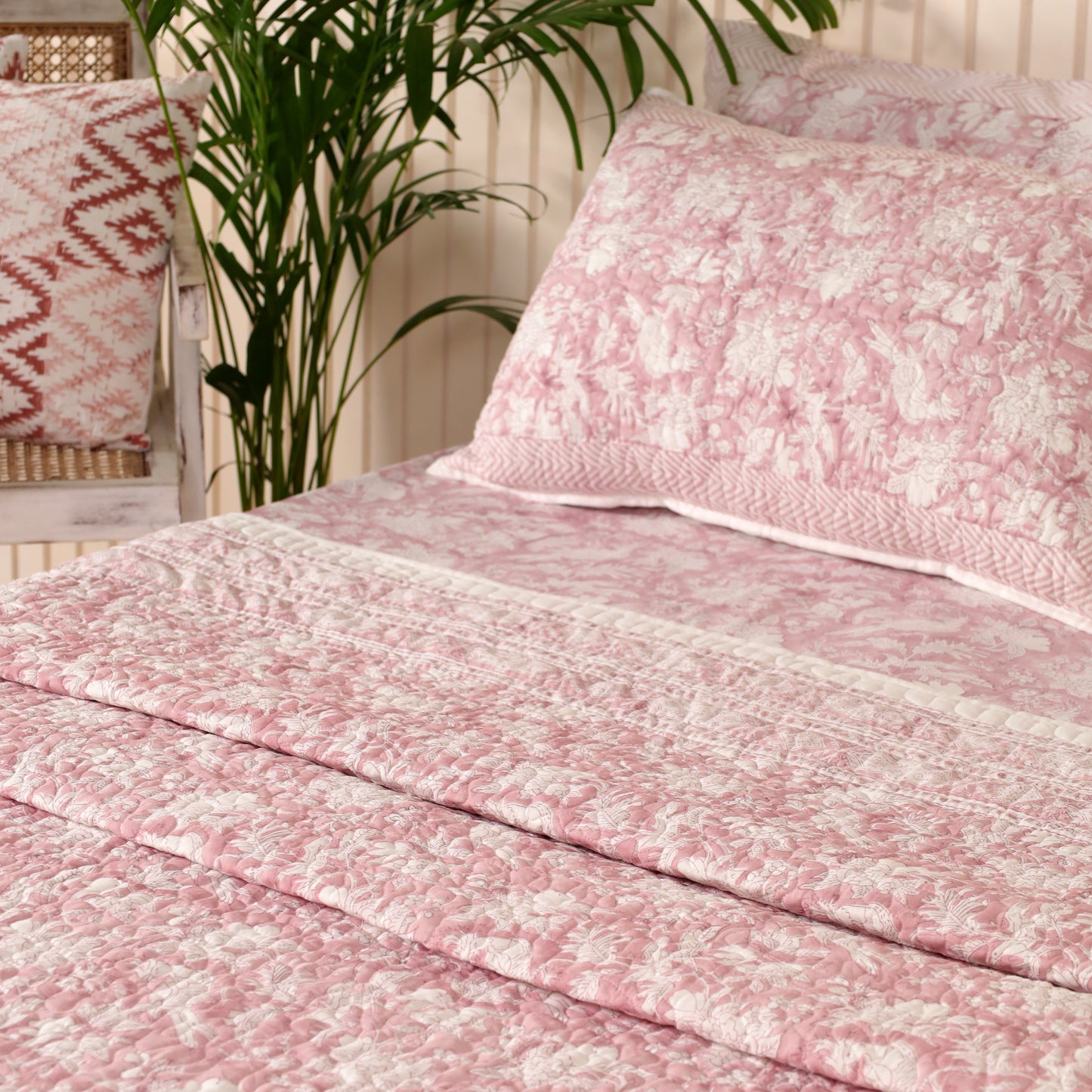 Cherry Blossom Cotton Bedcover