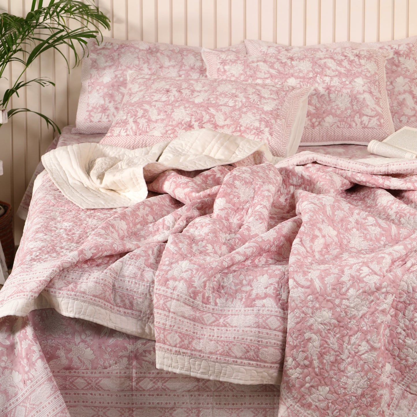 Cherry Blossom Cotton Bedcover