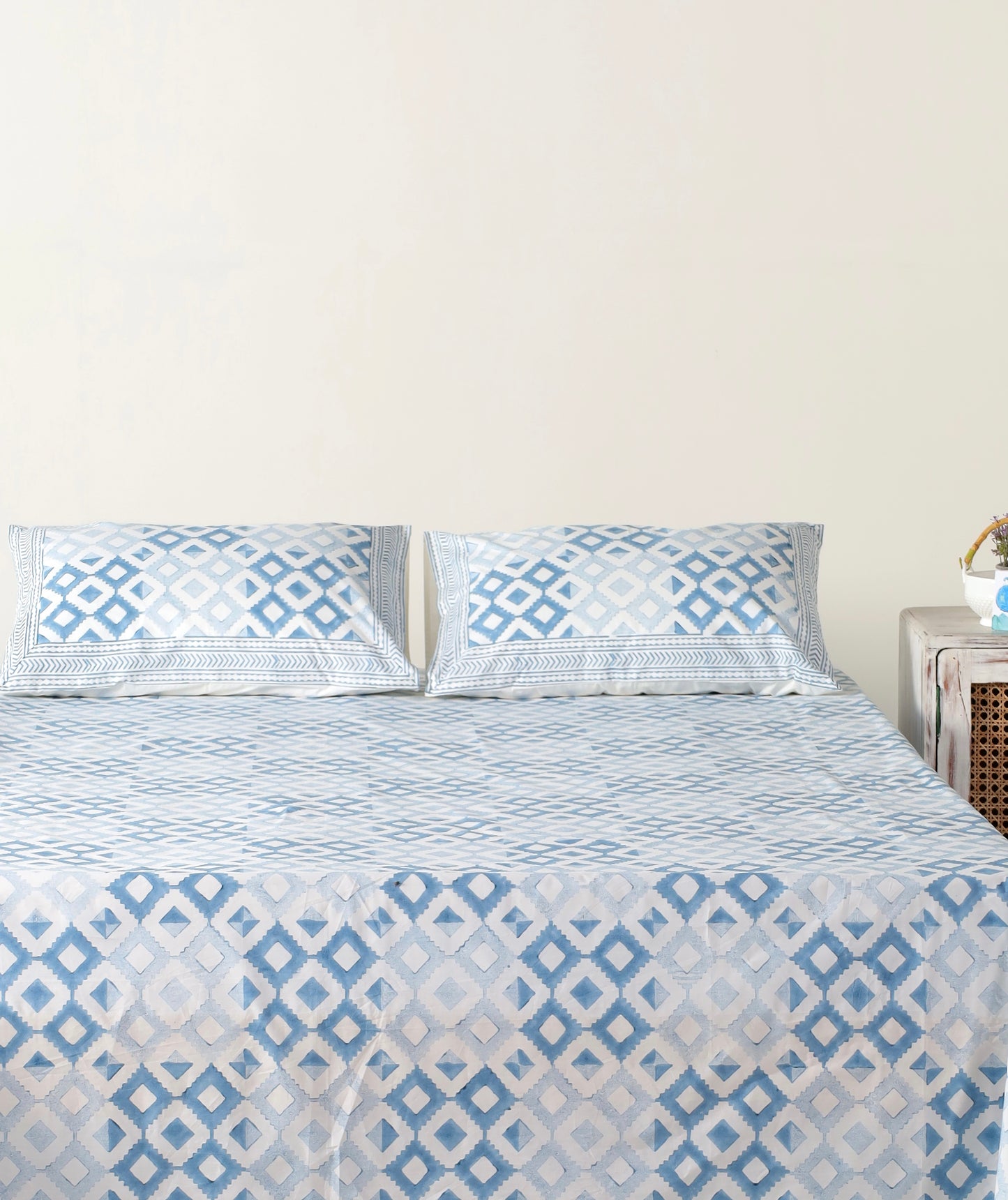 Imperial Blue Cotton Bedsheet