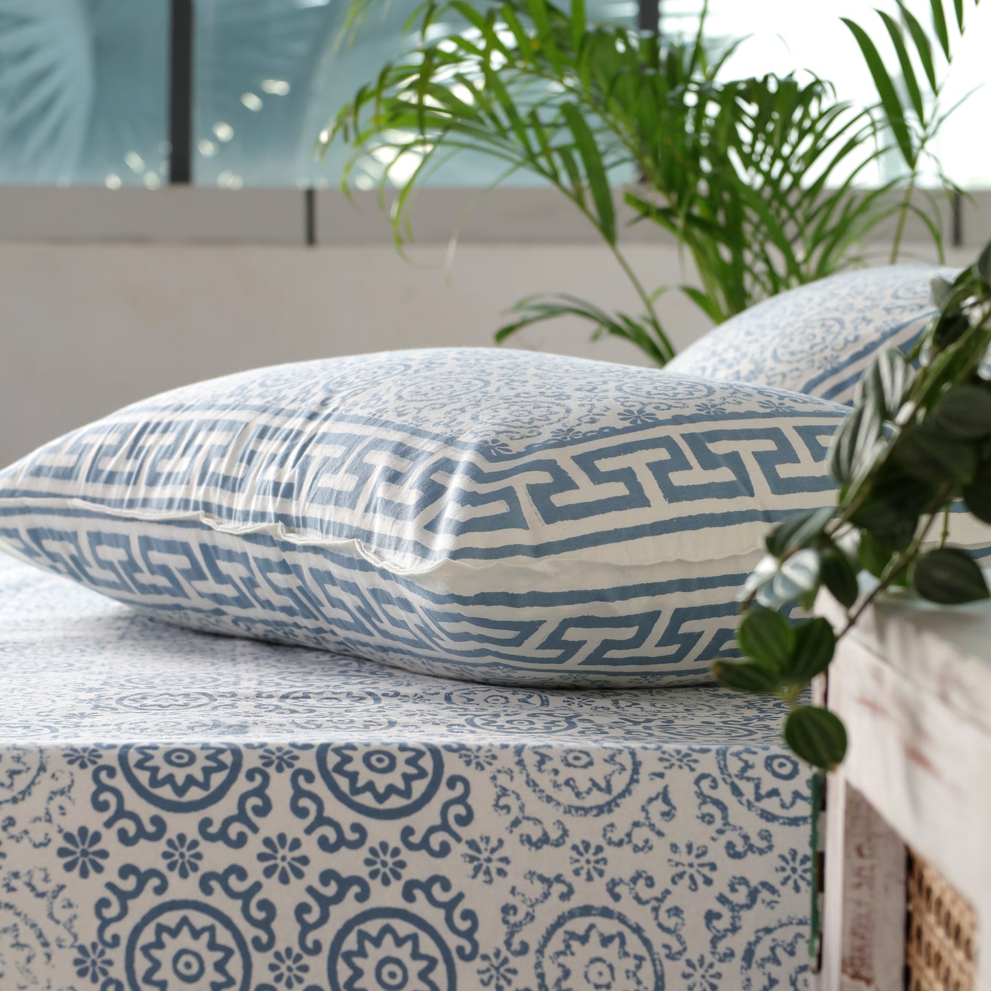 Indigo Blue Cotton Bedsheet