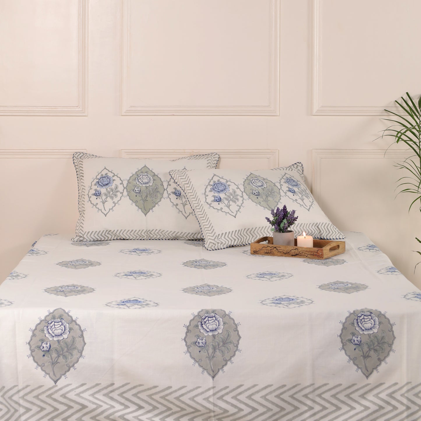 Moroccan Cotton Linen Bedcover