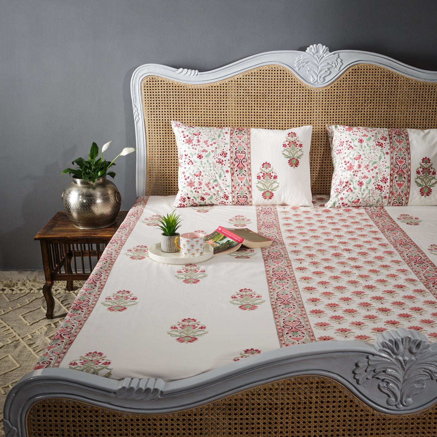 Valley of Flowers Cotton Bedsheet