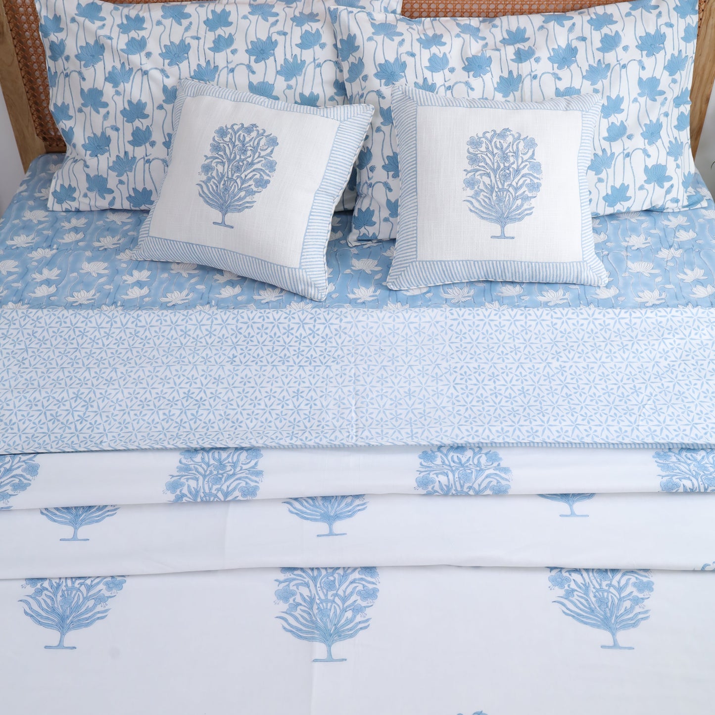 Blue Meadows Cotton Dohar