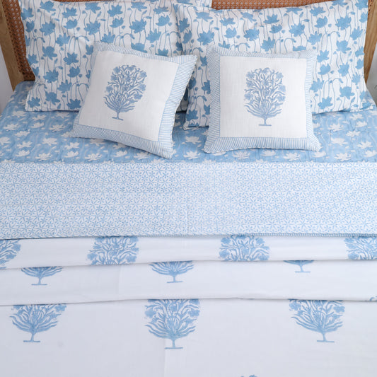 Blue Meadows Cotton Dohar