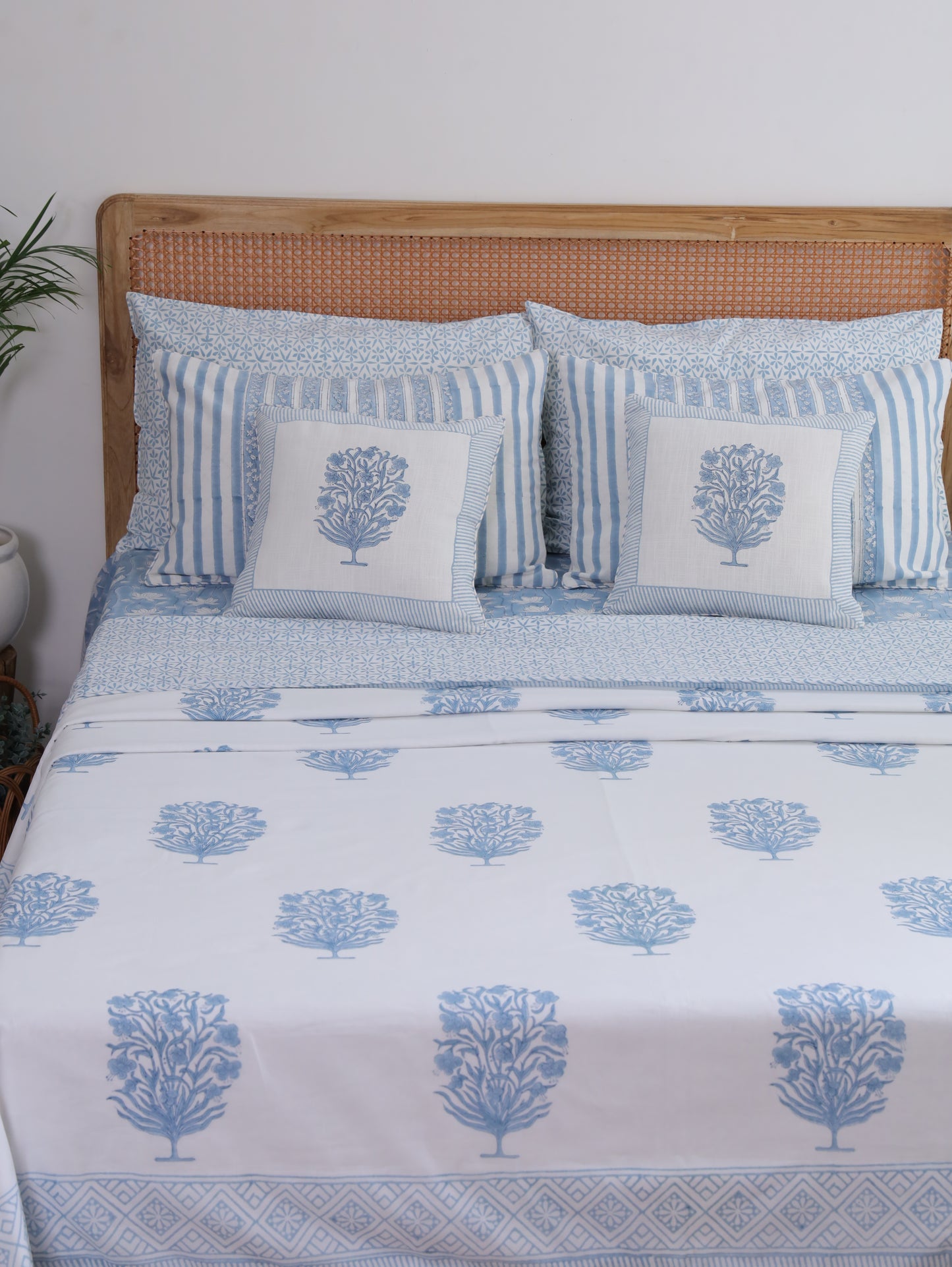 Blue Meadows Cotton Dohar