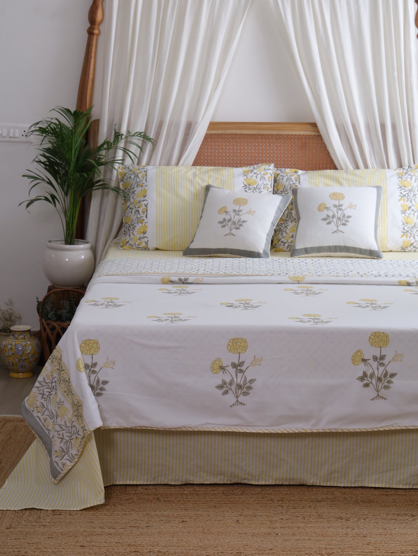 Yellow Blossom Cotton Dohar