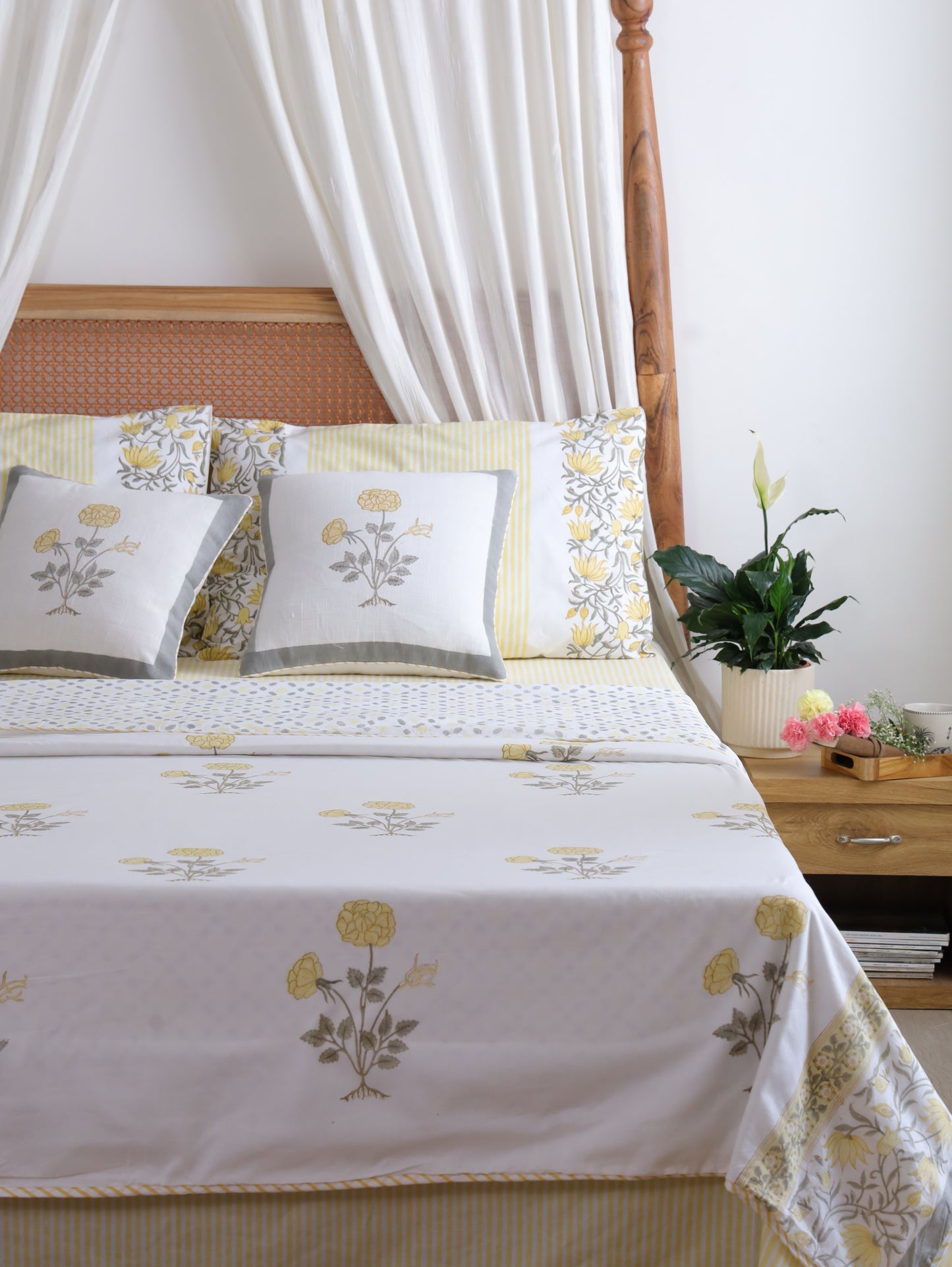 Yellow Blossom Cotton Dohar