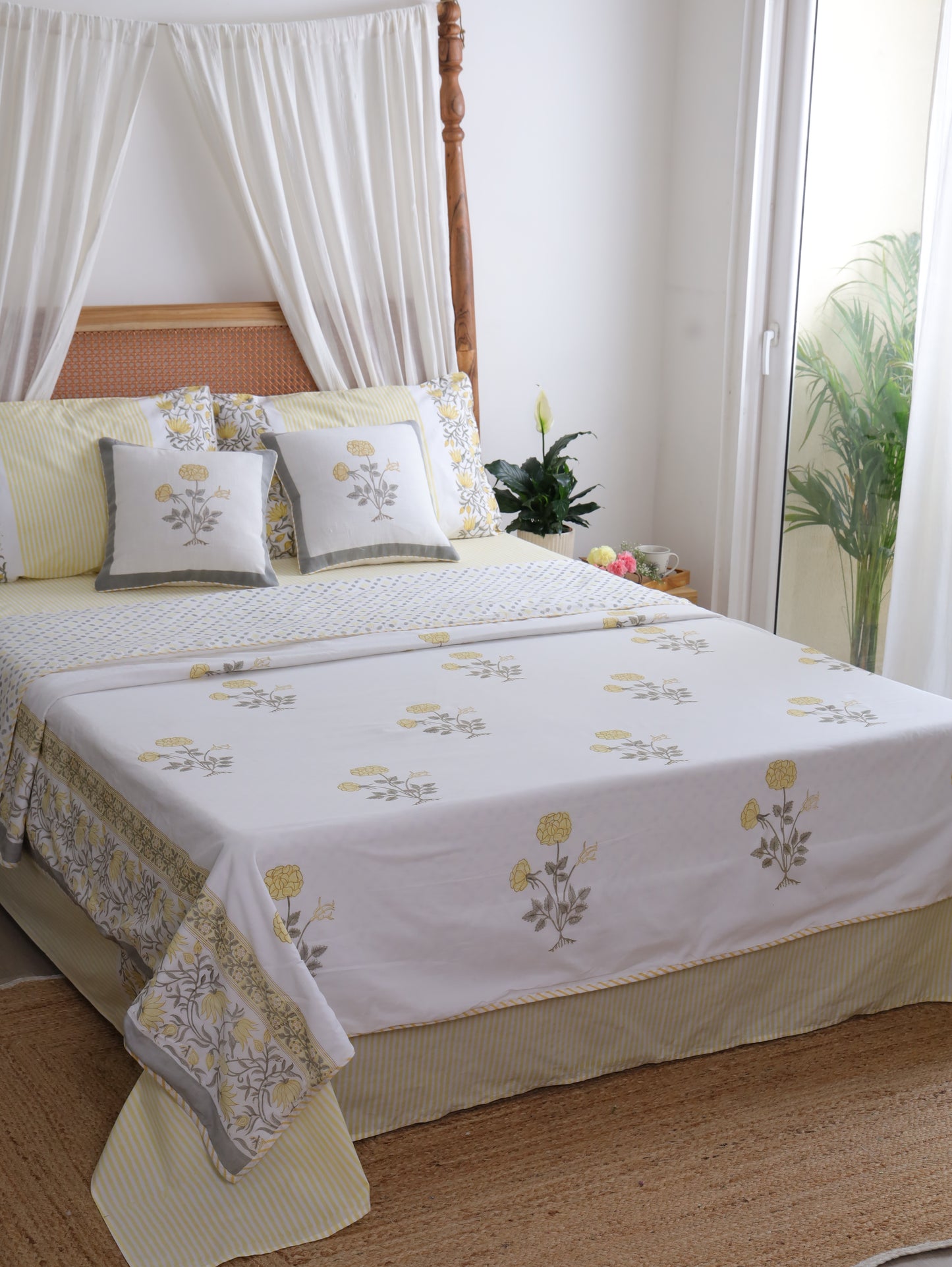 Yellow Blossom Cotton Dohar