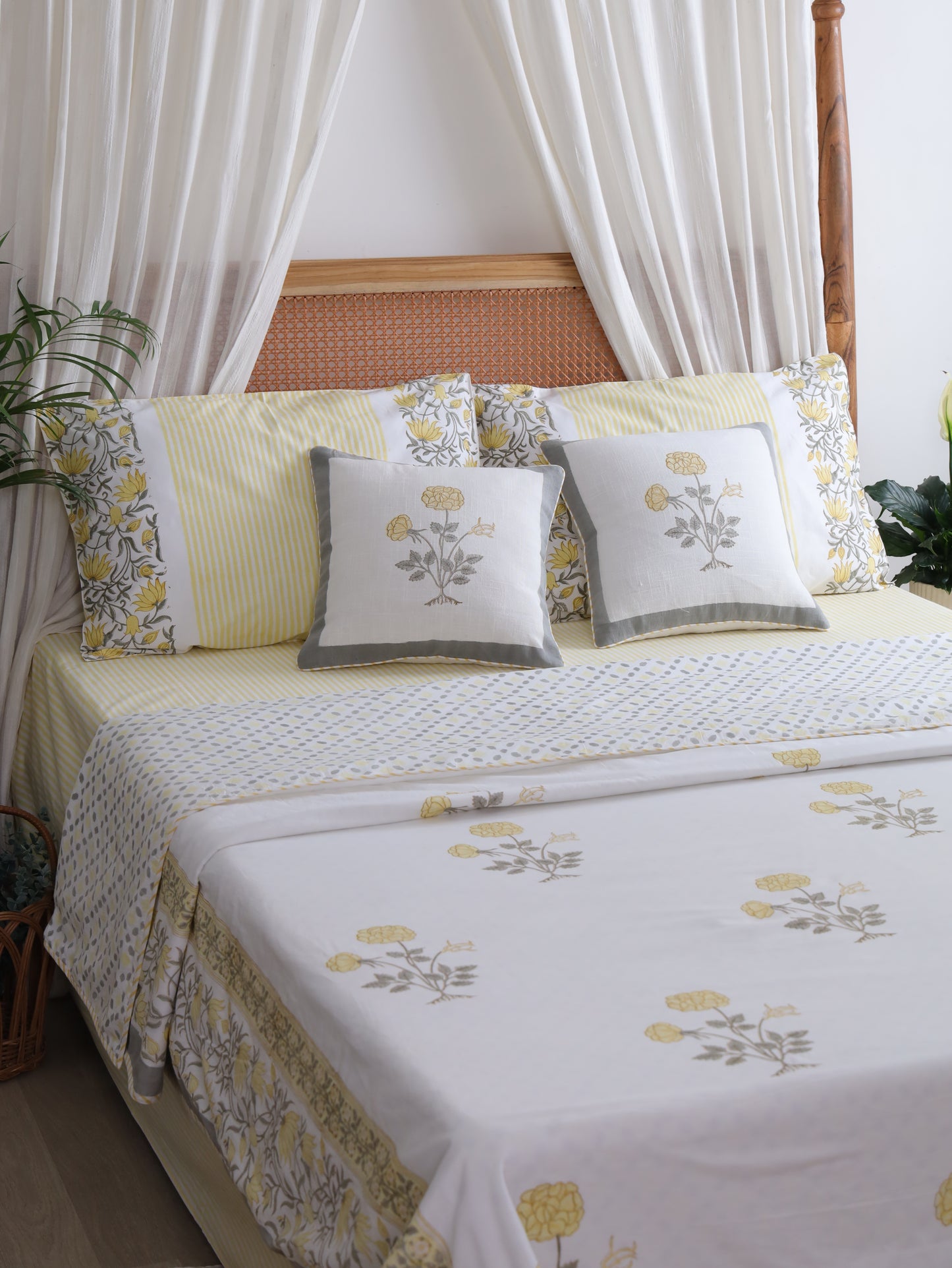 Yellow Blossom Cotton Dohar