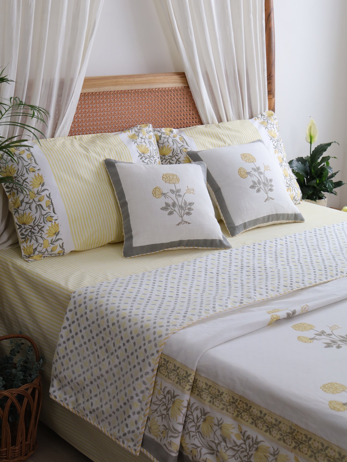 Yellow Blossom Cotton Dohar