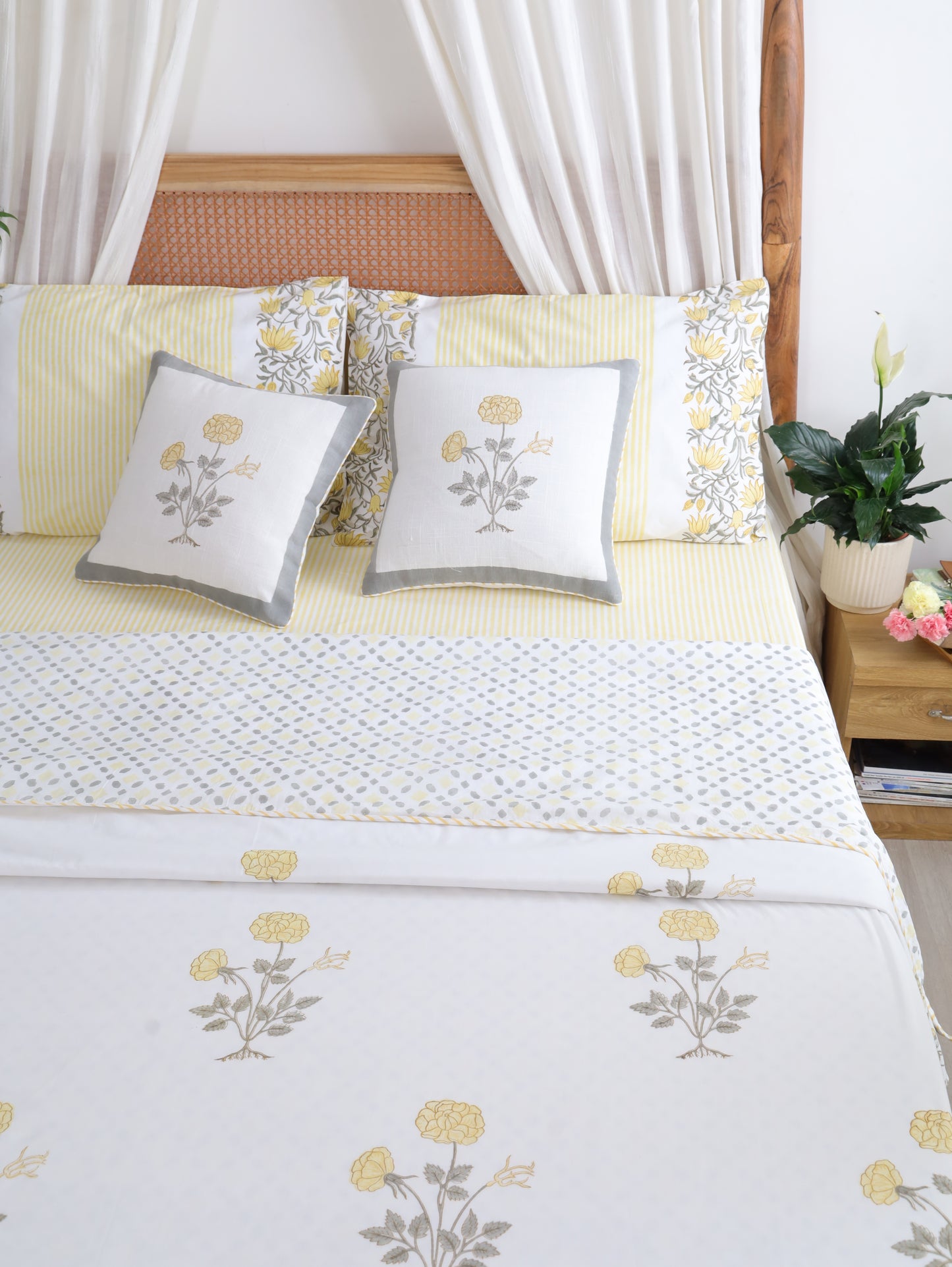 Yellow Blossom Cotton Dohar